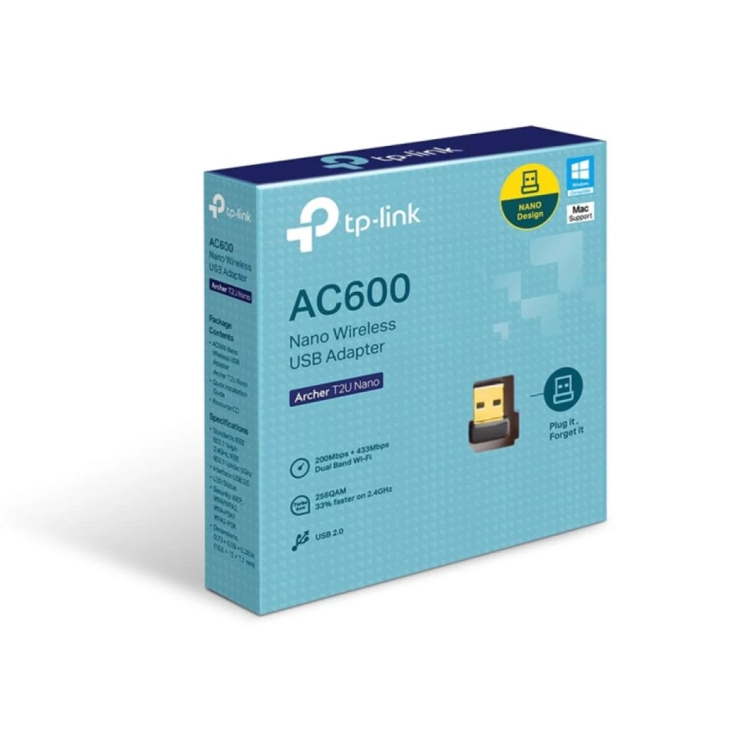 TP-Link ARCHER T2U AC600 High Gain USB Nano Adapter