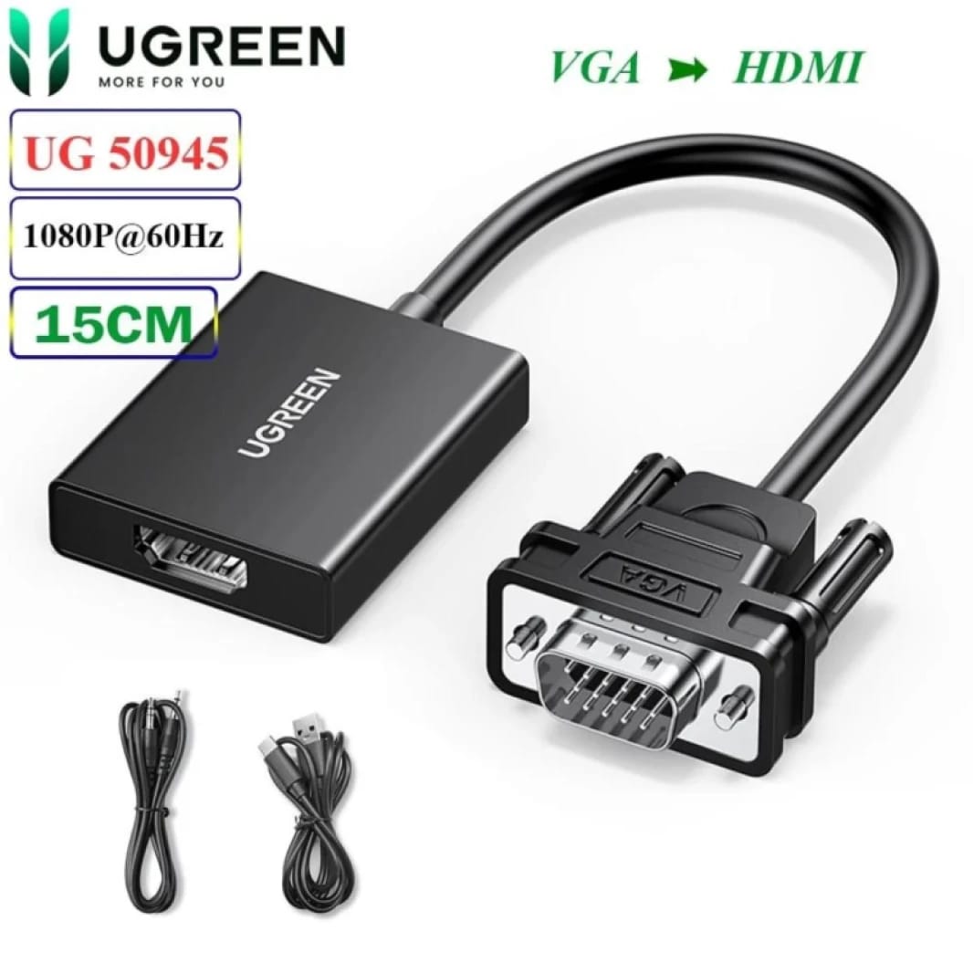 UGREEN CM513 VGA (Male) To HDMI (Female) Converter