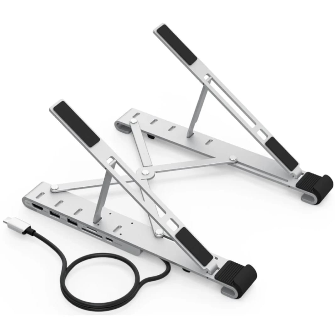 CHOETECH HUB-M43-V1 Collapsible Laptop Stand with USB C Hub 9 in 1 Docking Station