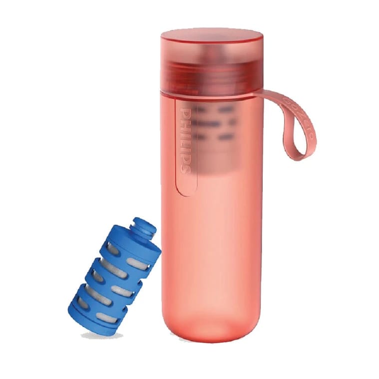 Philips GoZero Water Bottle with Carbon Filter AWP2712RDR/24