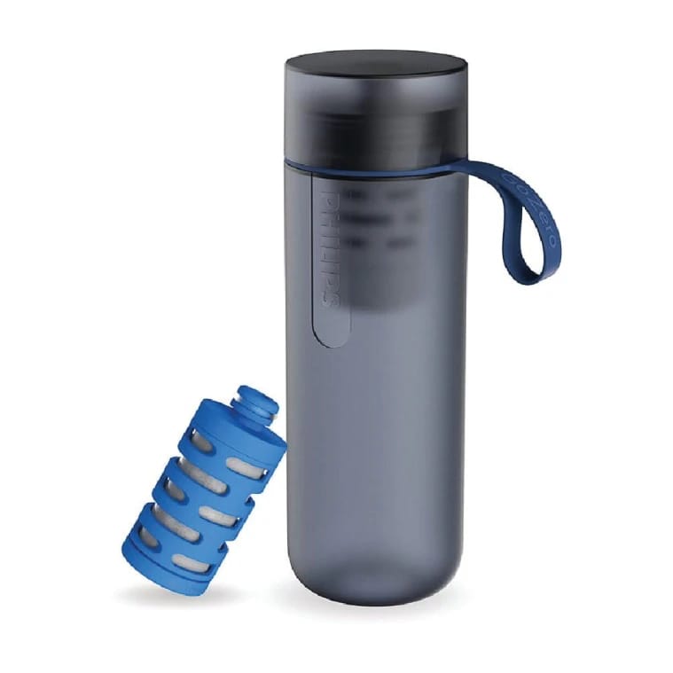 Philips GoZero Water Bottle with Carbon Filter - AWP2712BLR/24