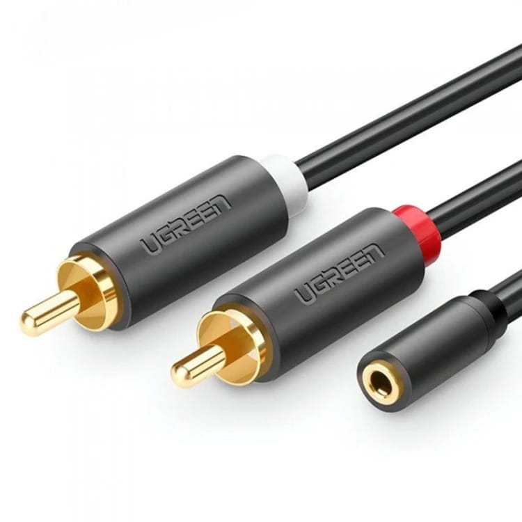 UGREEN 0.20m 3.5mm Female to 2 RCA Adapter Cable