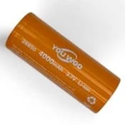 بطارية ليثيوم 26650 قابلة لإعادة الشحن، 4000mAh 3.7V