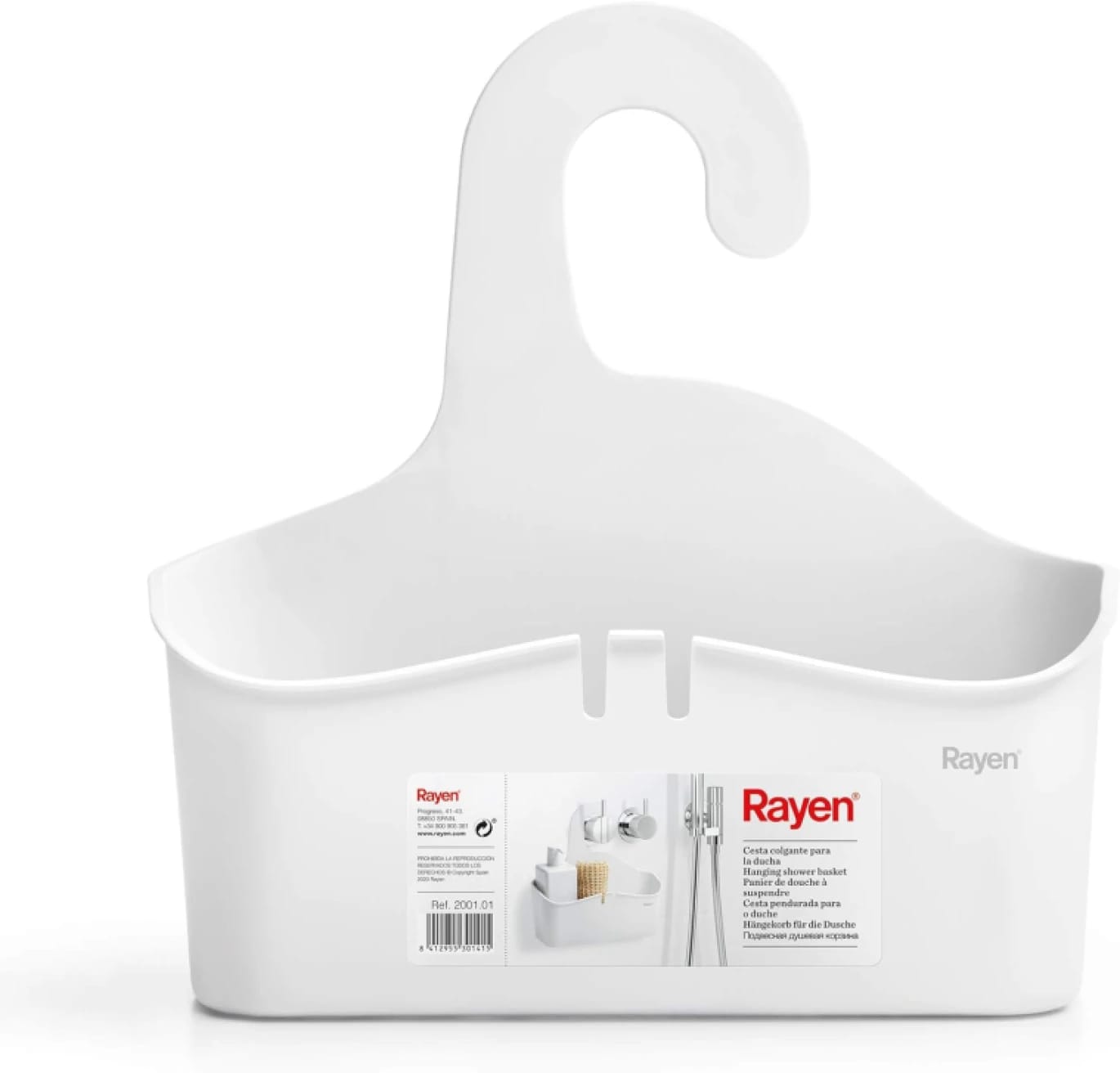 Hanging Shower Caddy, White by Rayen