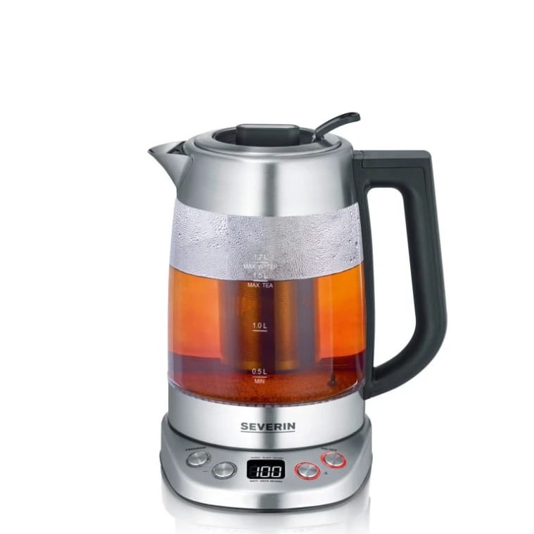 Severin 3480 Glass Electric Water & Tea Kettle, 1.7L