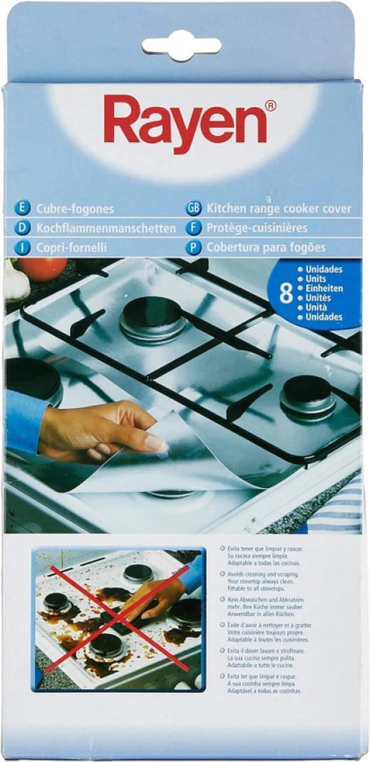 Rayen Anti-Dirt Stove Protector Foils, Set of 8