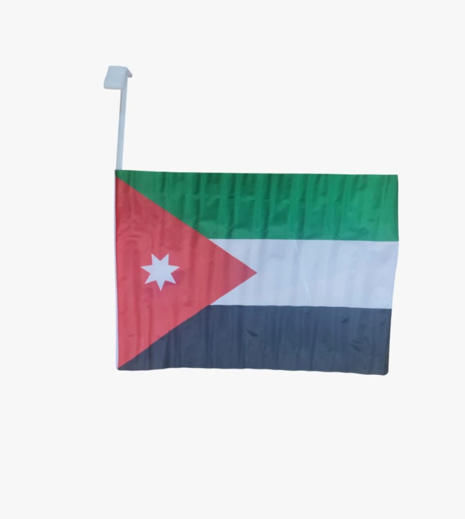 High-Quality Car Flag with Red Triangle Design and Unique Decorations for Decor Enthusiasts
