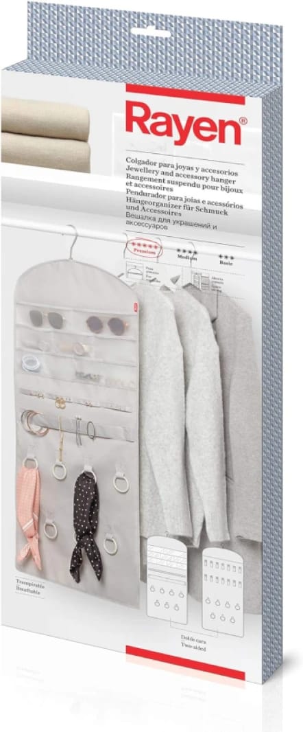 Jewelry and Accessories Organizer, Gray, 45 x 90 cm