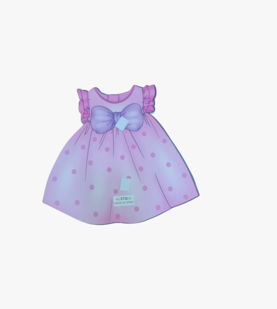 Beautiful Kids Dress for Girls with Polka Dot Design and Sparkly Bow Ideal for Events