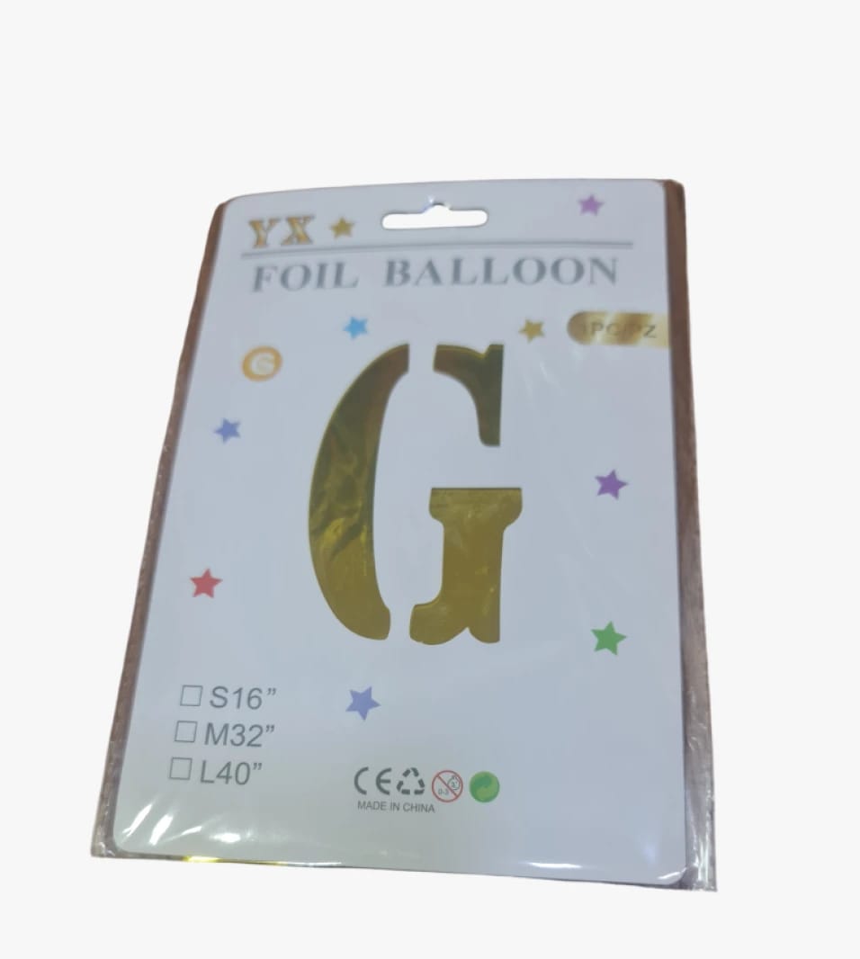 YX بالون فويل ذهبي بحرف G لمناسبات الحفلات والمناسبات الخاصة للأطفال والكبار