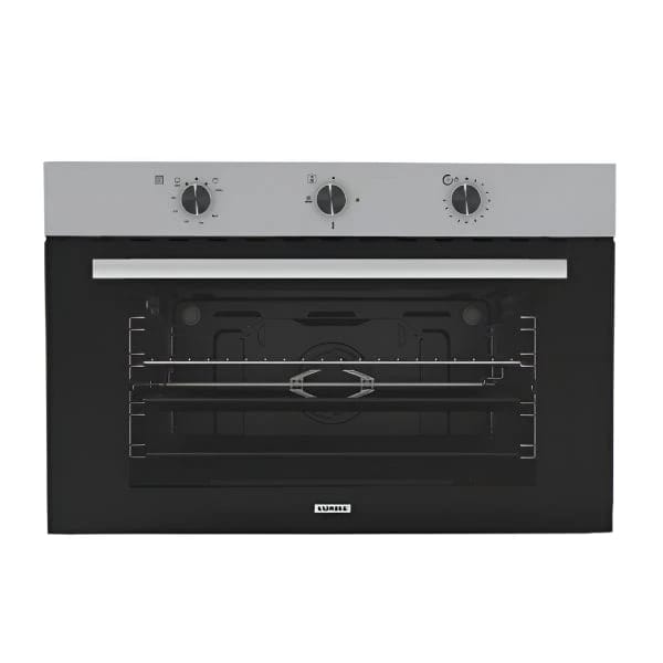 Luxell Built-in Oven, 90cm, Steel & Black