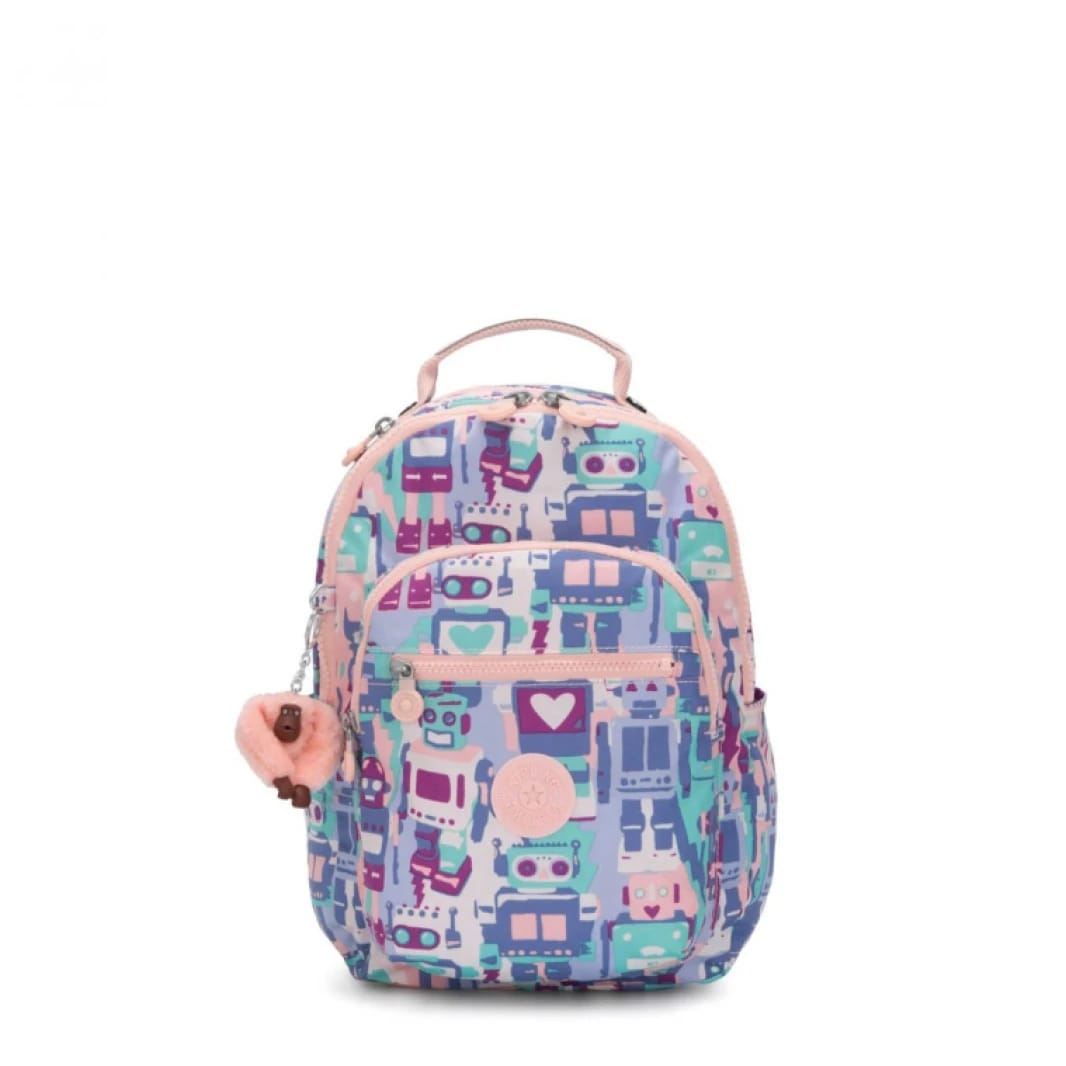 Kipling Seoul Backpack Robot Camo Pink