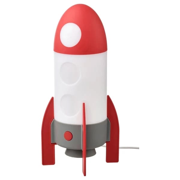LED table lamp, rocket/multicolour