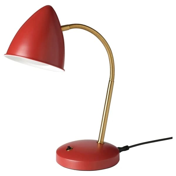 مصباح عمل LED، أحمر/لون نحاسي