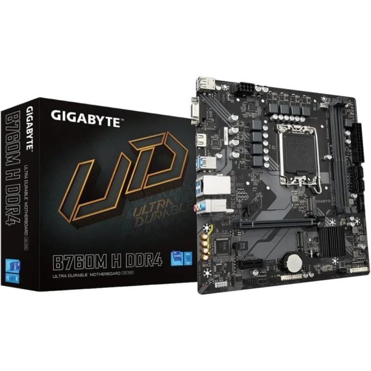 لوحة أم Gigabyte B760M H DDR4 لمعالجات إنتل الجيل 13، تدعم PCIe 4.0 و DDR4 و 2xM.2 Gen4 x4