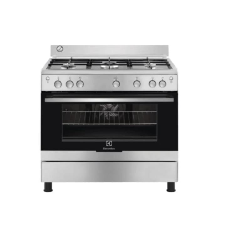 ELECTROLUX Freestanding Oven, 5 Burners, Full Safety, Stainless Steel