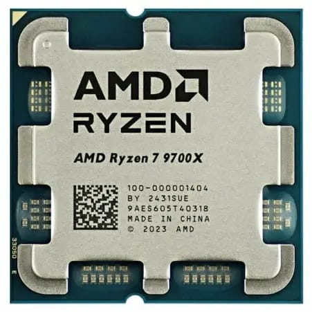 معالج AMD RYZEN 7 9700X ثماني النواة بسرعة 5.5 جيجاهرتز وذاكرة تخزين مؤقت 40 ميجابايت، مقبس AM5، نسخة Tray