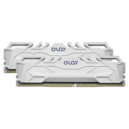 ذاكرة رام OLOy DDR4 للألعاب سعة 32 جيجابايت (2×16 جيجابايت) بسرعة 3200 ميجاهرتز CL16 لأجهزة الكمبيوتر المكتبية - أبيض