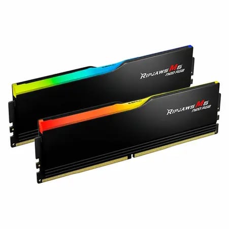 ذاكرة رام G.SKILL Ripjaws M5 NEO RGB DDR5 سعة 32 جيجابايت - 6000 ميجاهرتز (2x16 جيجابايت) - أسود
