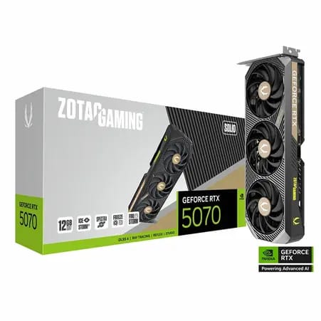بطاقة رسوميات ZOTAC GeForce RTX 5070 بسعة 12 جيجابايت