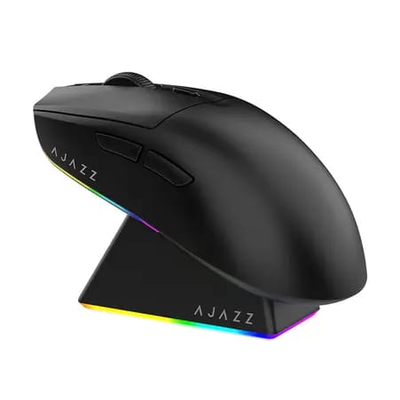ماوس ألعاب لاسلكي AJAZZ AJ139 V2 MC بلوتوث مع قاعدة شحن - أسود