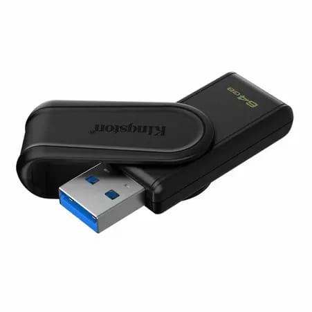 ذاكرة فلاش داتا ترافيلر إكسوديا إس USB 3.2 بسعة 64 جيجابايت من كينجستون (DTXS/64GB)