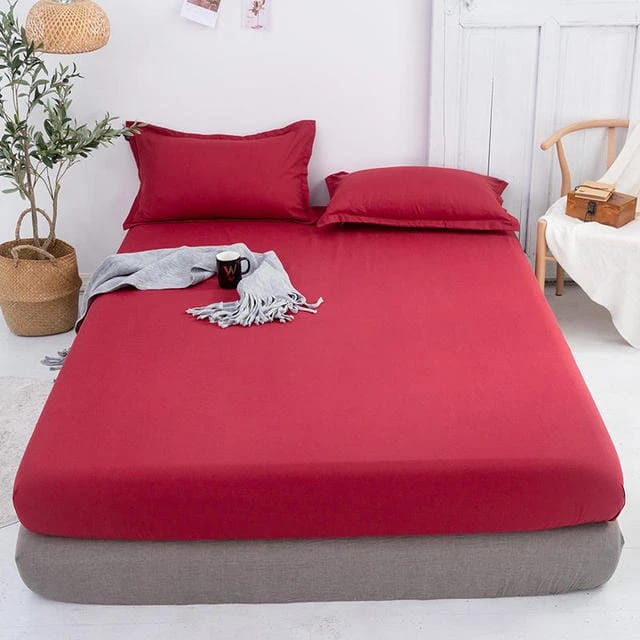 King Size Fitted Sheet Set with 2 Pillowcases