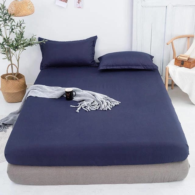 King Size Fitted Sheet Set with 2 Pillowcases