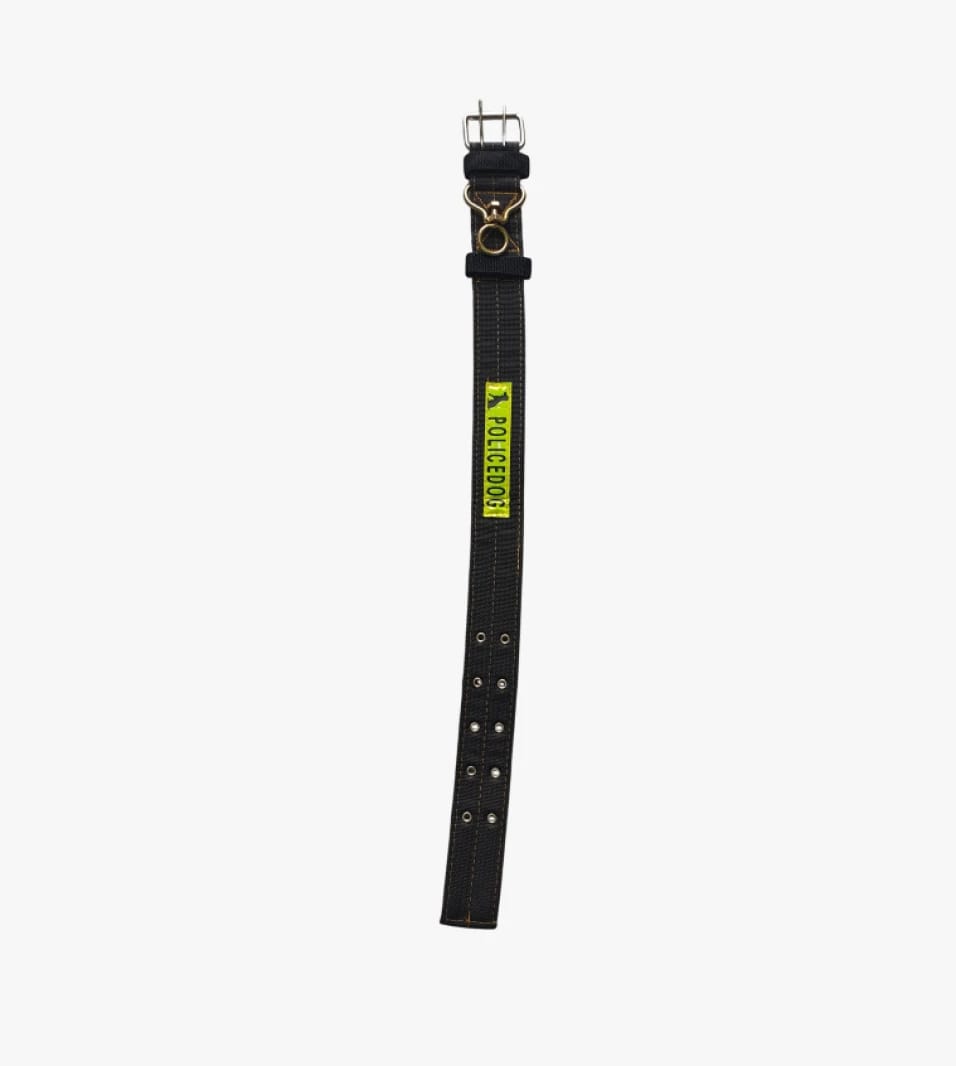 Luxury Police Dog Collar from Renowned Brand with Sturdy, Durable High-Quality Fabric Design for Canine Companions