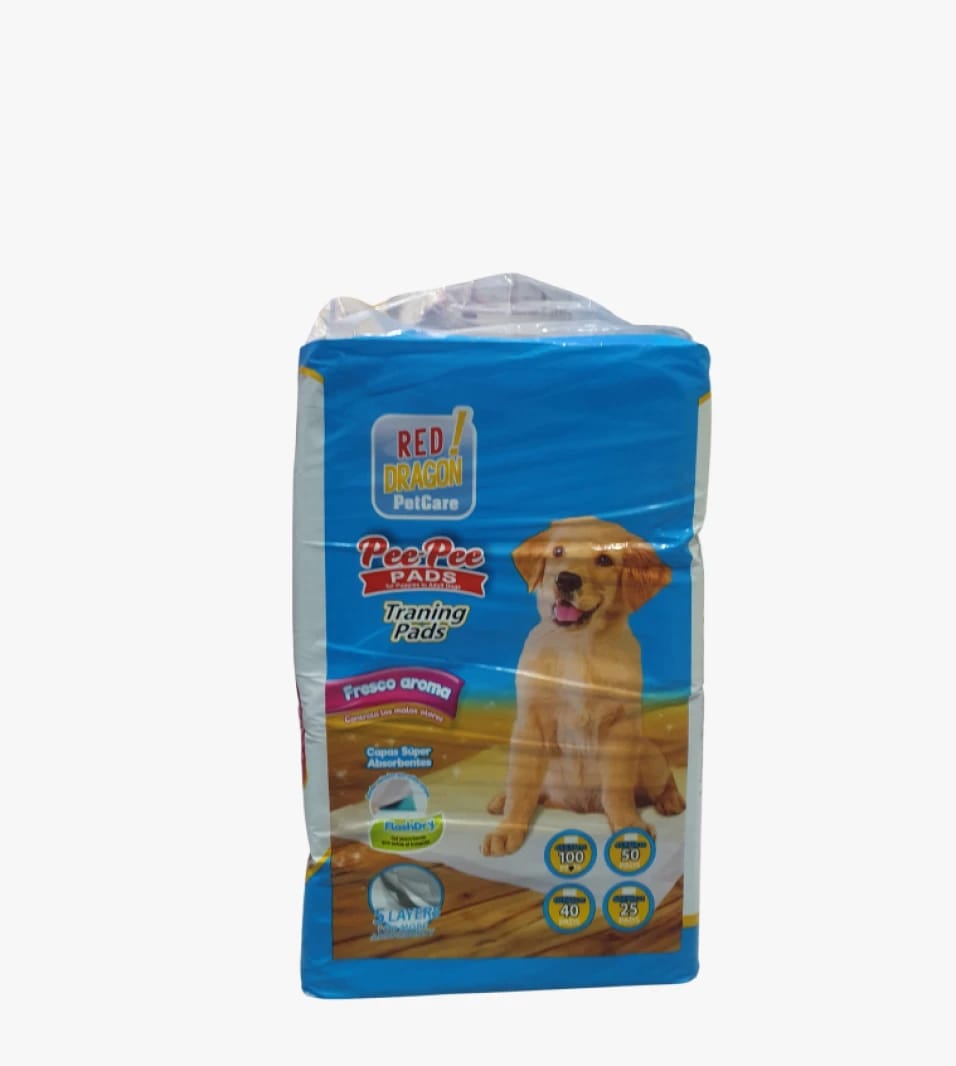 Red Dragon PetCare PeePee Training Pads with Fresco Aroma for Energetic Puppies and Super Absorbent Design