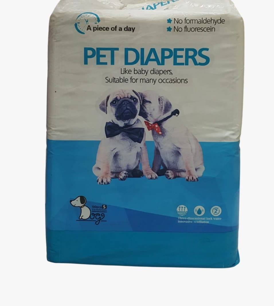 Pet Diapers by Pet Diapers Brand, Small Size, 100 Pieces, Perfect for Pets and Designed for Ultimate Safety.