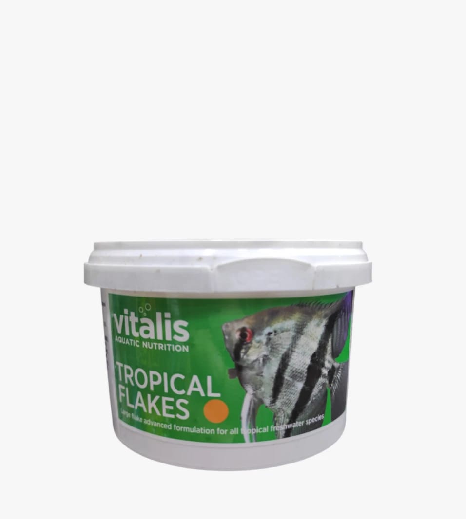 Vitalis Aquatic Nutrition Tropical Fish Food Flakes for Enhanced Fish Health with Innovative Design