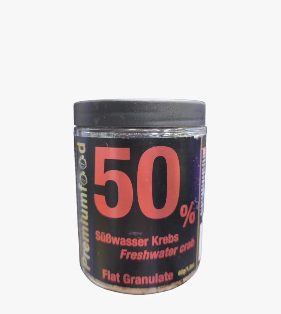 Discusfood Premium Fish Food, Nutritious Granules with Crab and High-Quality Carbohydrates for Herbivorous and Carnivorous Ornamental Fish