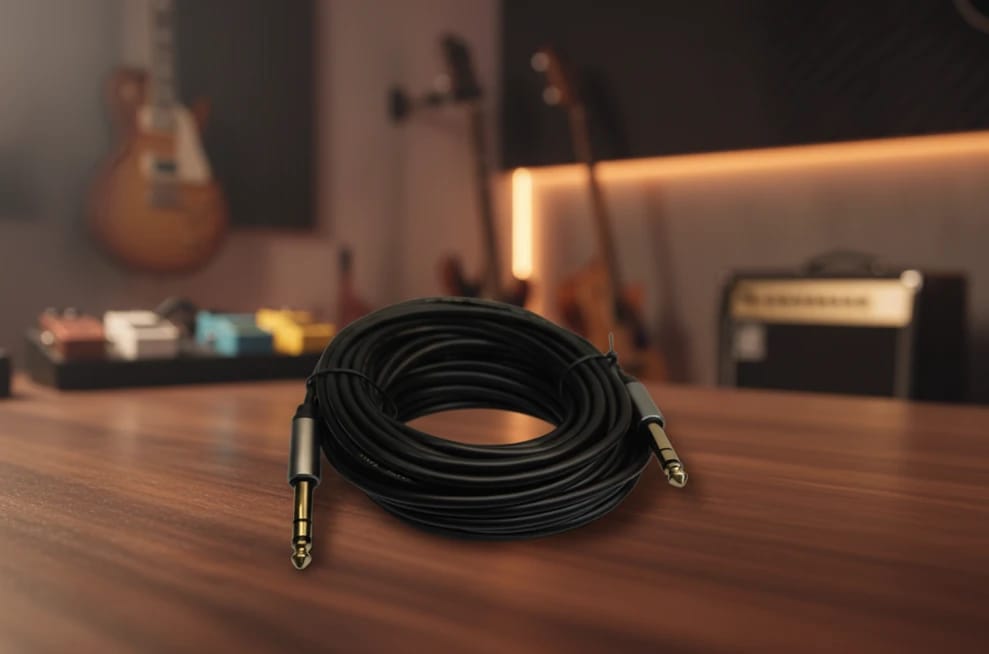 High-Quality 6.35mm to 6.35mm Male Audio Cable for Engineers and Artists, 10M Length
