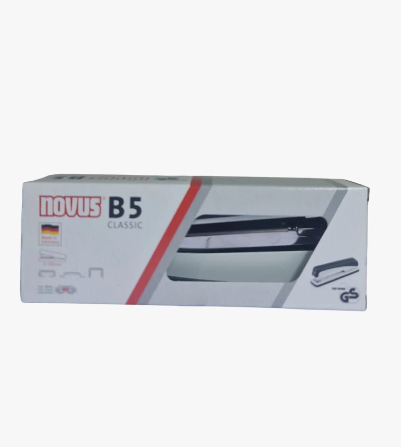 Novus B5 Classic Stapler for Office Use, Modern Design for Professionals and Students, Silver Color