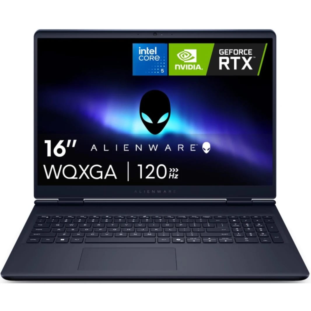 Dell Alienware 16 Aurora Gaming Laptop, Intel Core 5 210H, 16GB RAM, 512GB SSD, NVIDIA RTX 3050 6GB, 16" QHD+ 120Hz Display - Interstellar Indigo