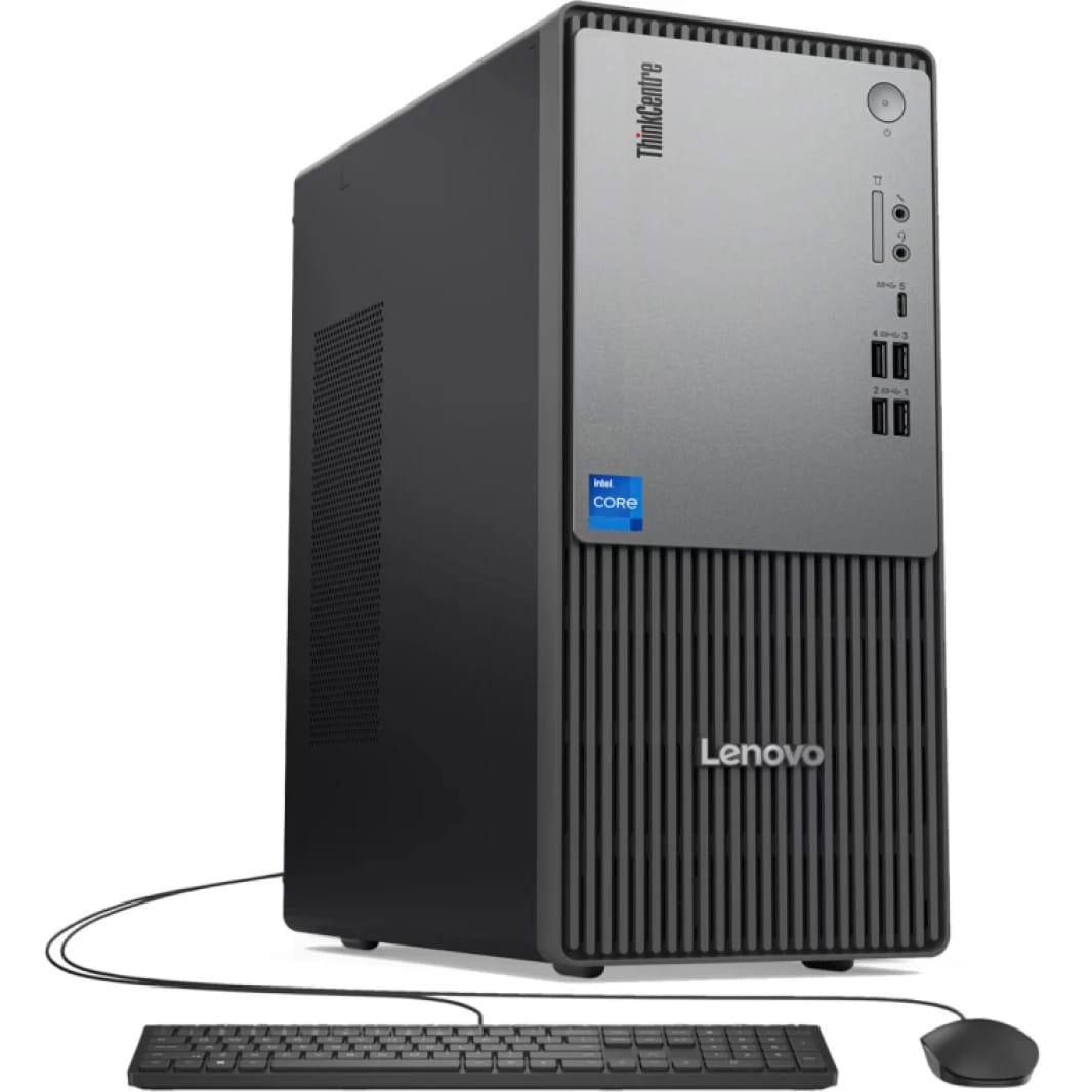 لينوفو الجيل الرابع عشر مكتبي ThinkCentre neo 50t Gen 5 معالج Intel® Core™ i3-14100 ذاكرة 8 جيجا بايت DDR5 تخزين 512 جيجا بايت SSD مع واي فاي وبلوتوث مدمجين