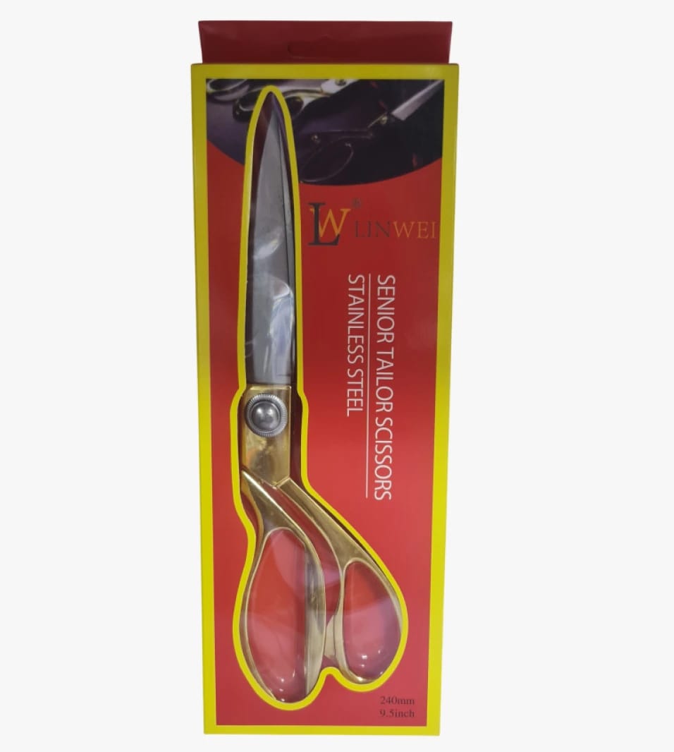 Professional Linwei Stainless Steel Tailor Scissors with Stylish Handle for Senior Designers