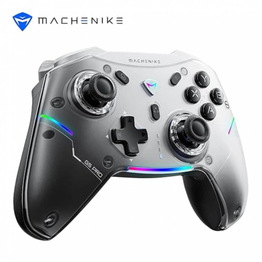 MACHENIKE G5 Pro Wireless Gaming Controller for Windows PC, Switch, IOS & Android, PC Controller Hall Effect Joystick Triggers / Gyroscope, RGB Lights - Black