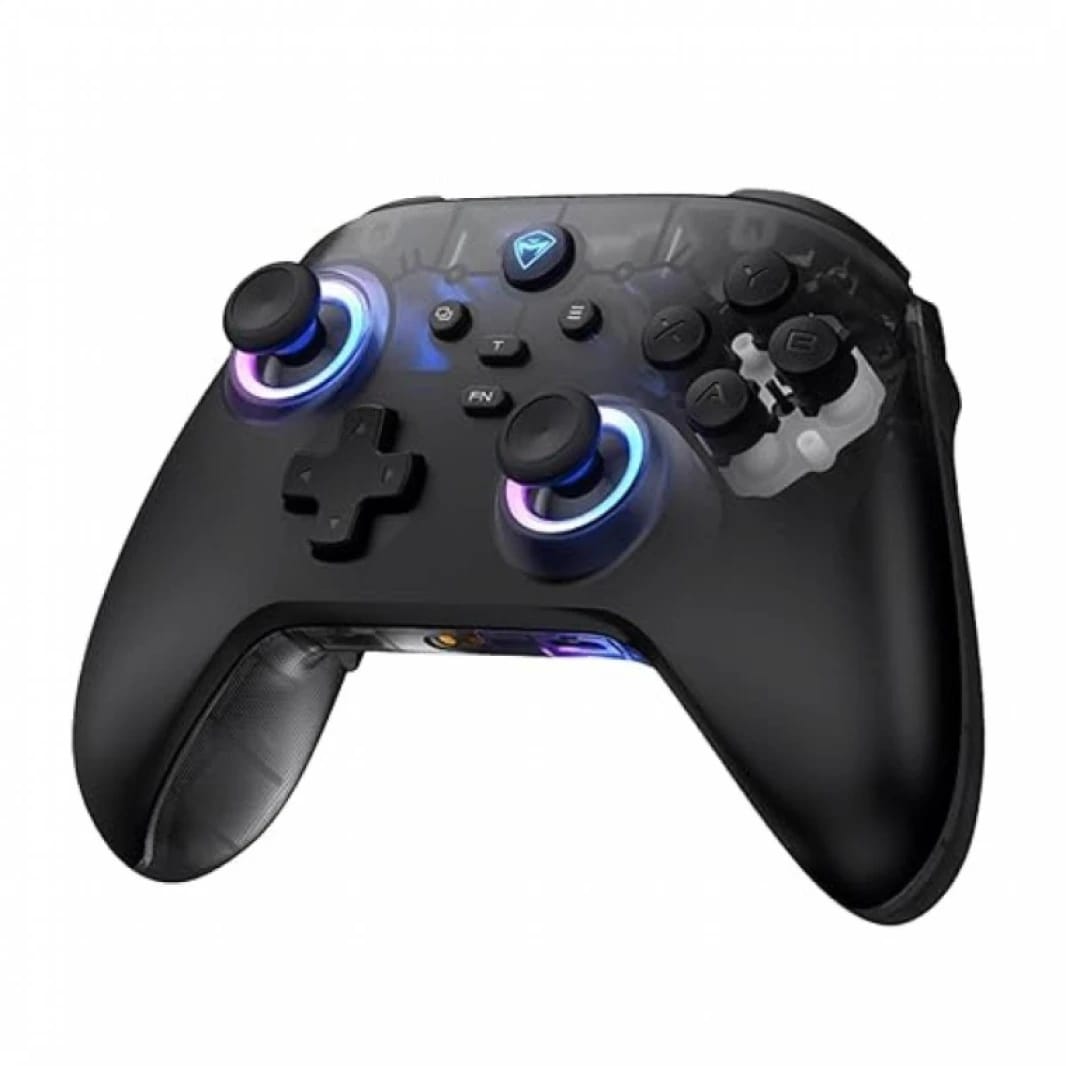 Machenike G3V2 Bluetooth Controller for PC/Switch/iOS/Android, Hall Effect Joysticks, RGB Lighting, 2 Programmable Buttons, 1000mAh Battery - Black