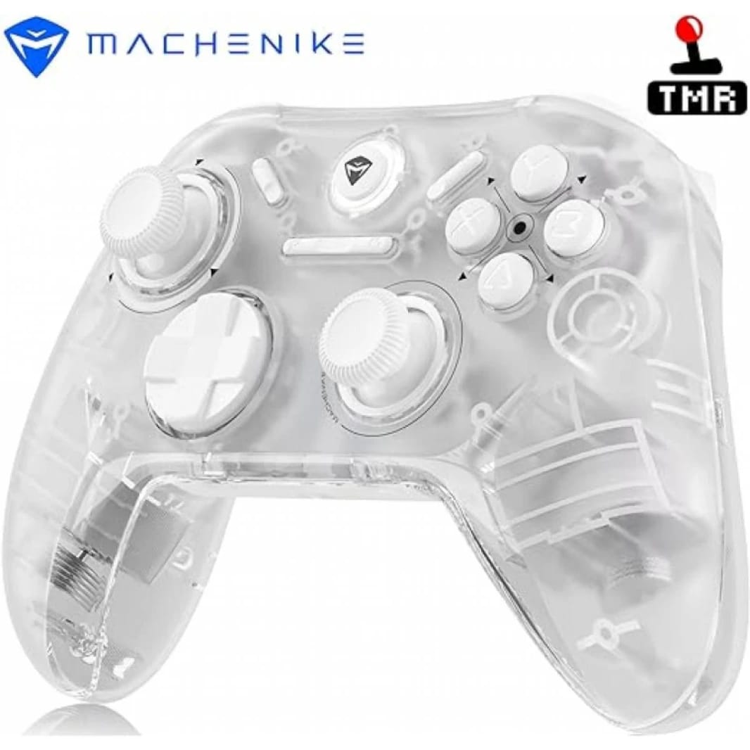 Machenike G1 Pro 1000Hz Wireless Gaming Controller for PC, Windows, Android, iOS, Switch , PC Controller with TMR Joystick Triggers/Gyroscope White