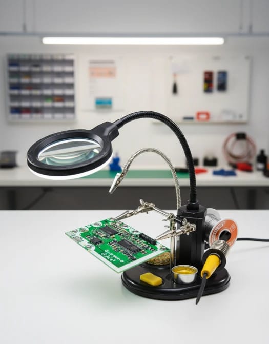 قاعدة صيانة مع مجهر وإضاءة LED متقدمة لتلحيم المجالس الإلكترونية والمشاريع الدقيقة