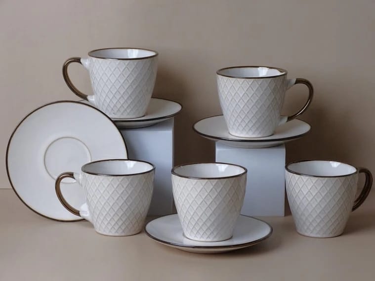 Tea and Milk Cup Serving Set - 12 Pieces