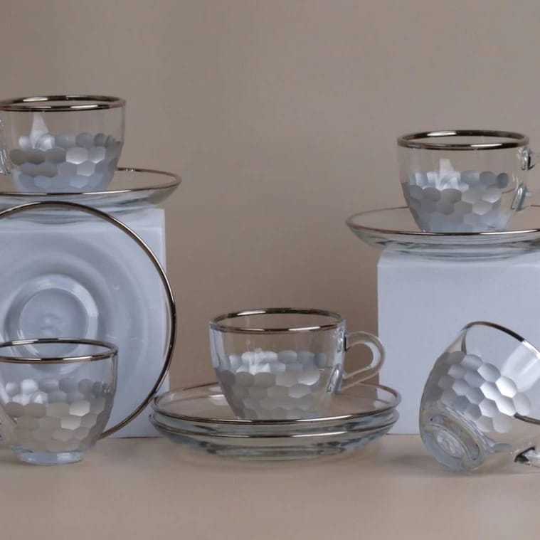 Sadaf Turkish Coffee Serving Set - 12 Pieces