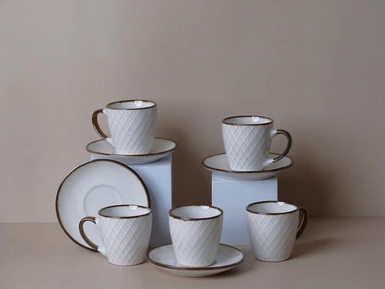Turkish Coffee Serving Set - 12 Pieces
