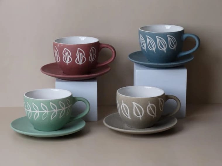 Turkish Coffee Cup Set - 12 Pieces
