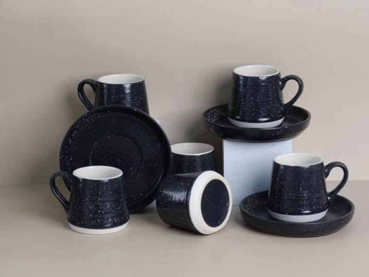 Turkish Coffee Cup Serving Set - 12 Pieces