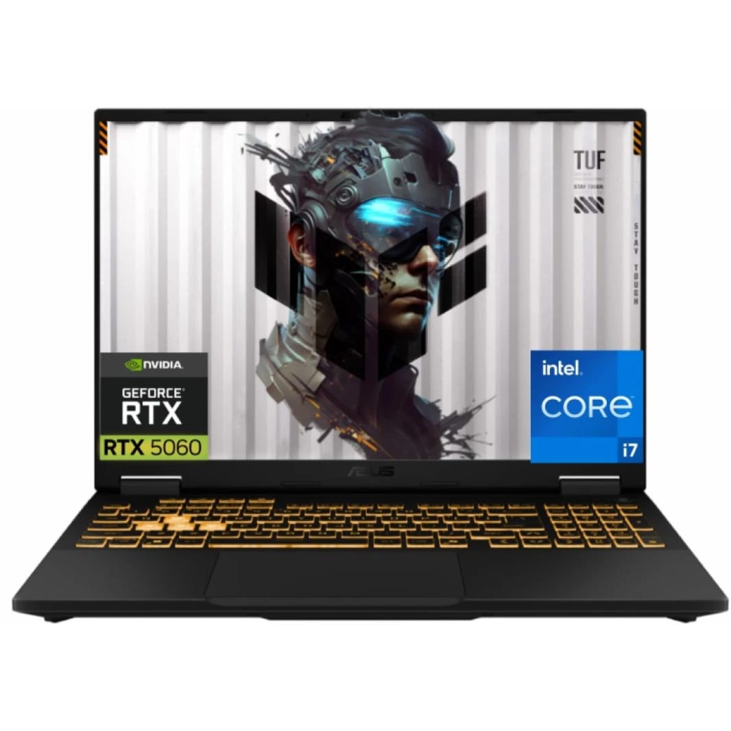 ASUS TUF Gaming F16 16" IPS FHD+ Gaming Laptop, 14th Gen Intel Core i7-14650HX, Nvidia RTX 5060 8GB GDDR7, 16GB DDR5 RAM, 512GB M.2 PCIe NVMe Gen4 - Jaeger Gray
