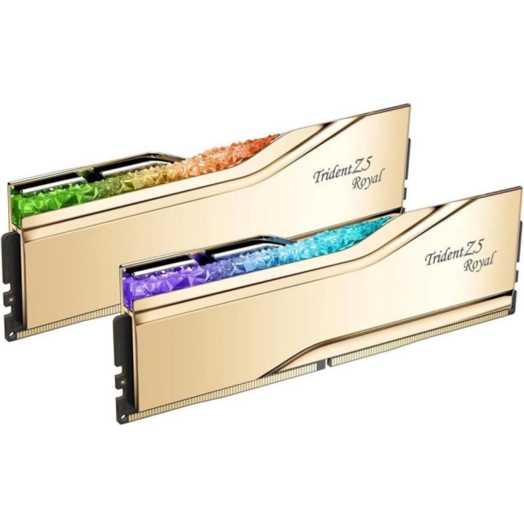 G.SKILL Trident Z5 Royal RGB Series 32GB (2x16GB) DDR5 RAM 6000MT/s CL28 Memory Kit - Gold