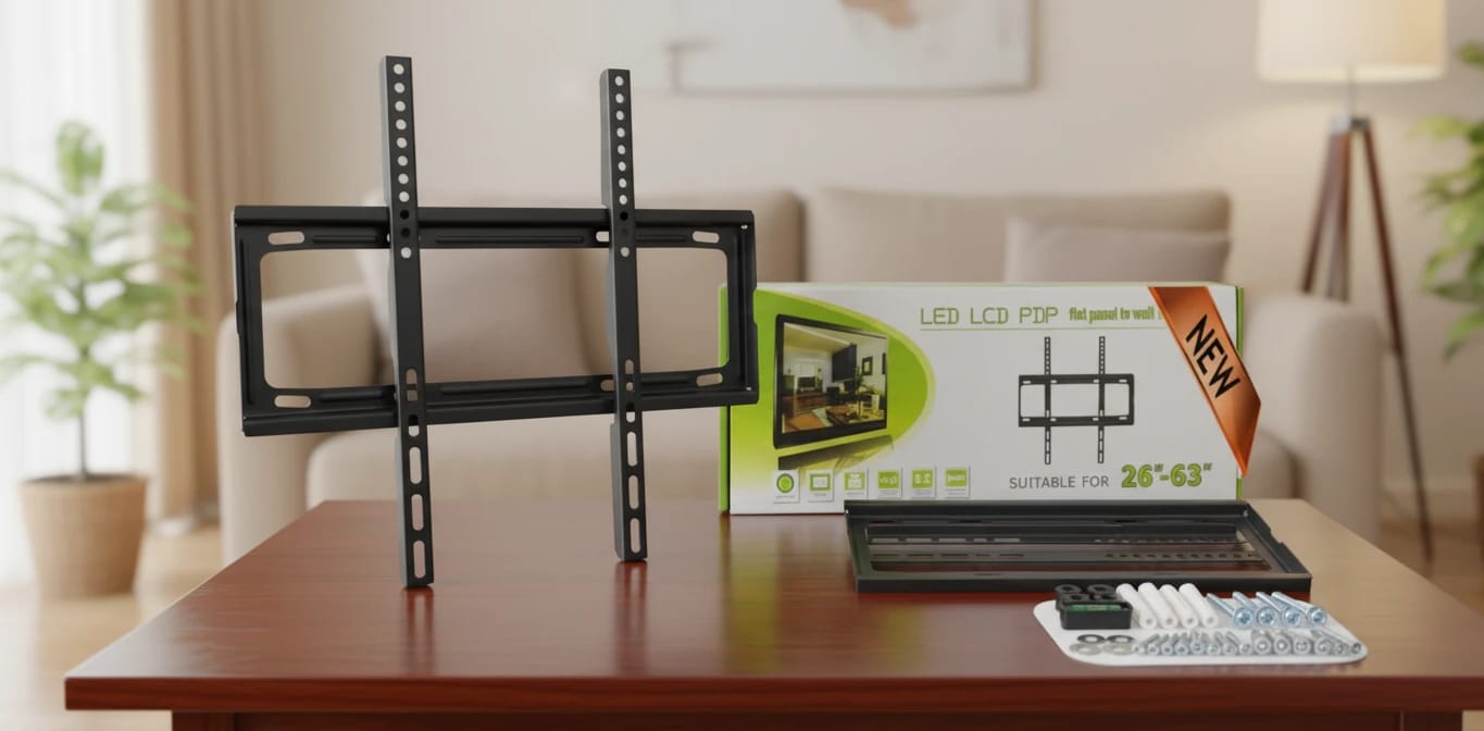 حامل شاشة حائط LED LCD PDP للمسافات البعيدة والقريبة من ماركة حديثة مناسبة لجميع الشاشات 26-63 بوصة